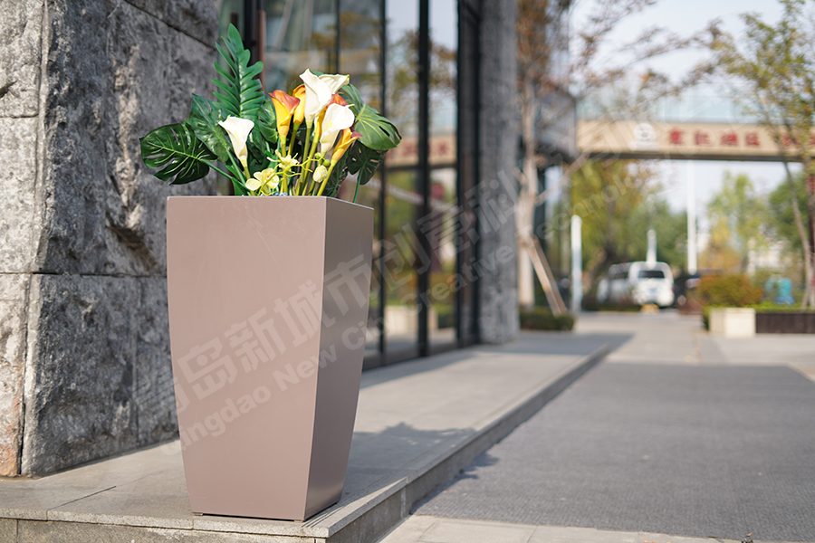 不锈钢花箱,户外花钵花箱,道路花箱